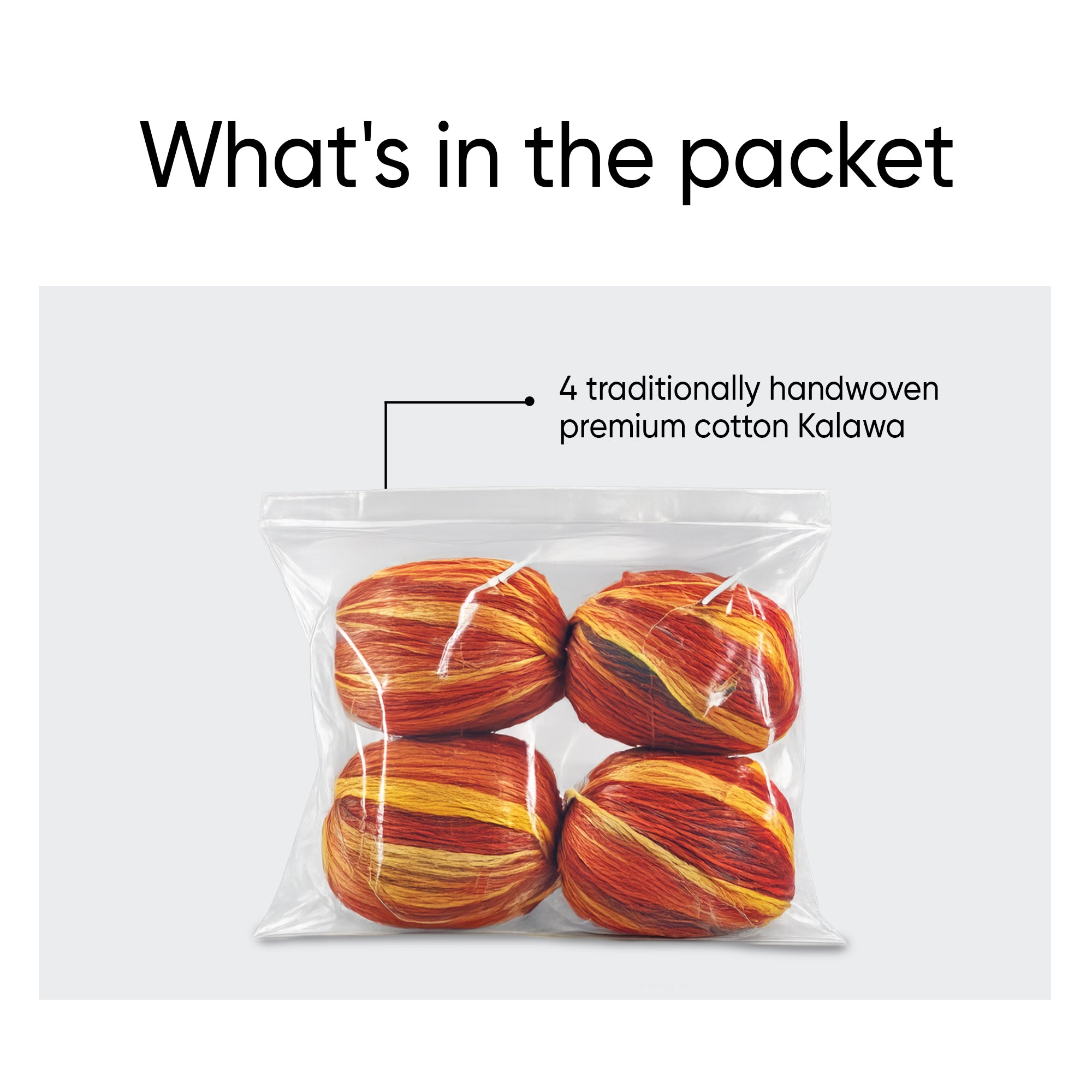 Paraayan Kalawa Pack of 4 | Pure Cotton Mauli Raksha Sutra | Red Yellow Pooja Kalawa Sacred Thread for Mandir, Havan, Yagya, Vrat & Tilak