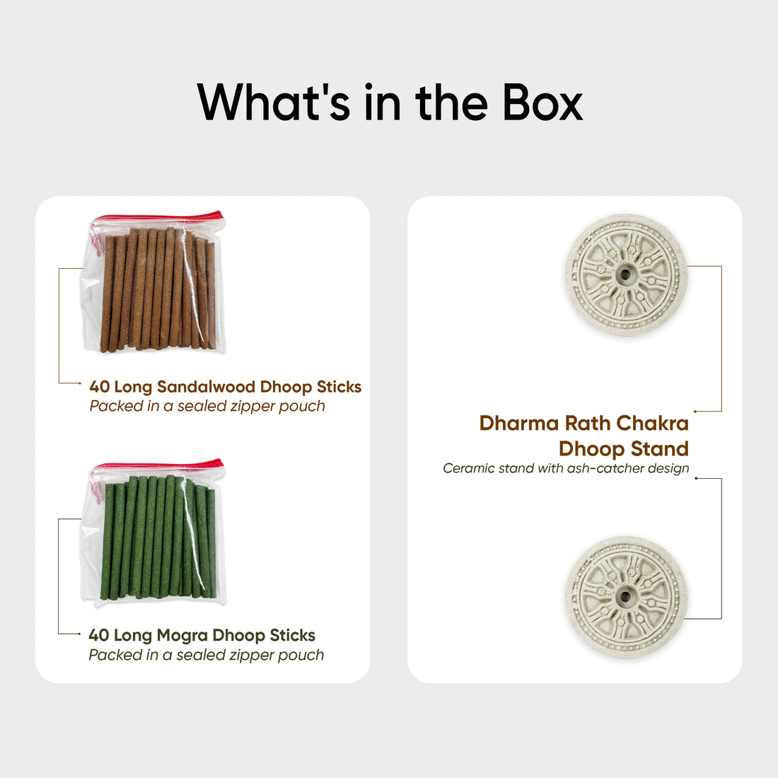 Title:  Paraayan Dhoop Sticks Pack of 2 (Sandalwood and Mogra) I 80 Dhoop Sticks I No Bamboo I No Charcoal I Puja Dhoop Sticks with Dharma Rath Chakra Dhoop Stand