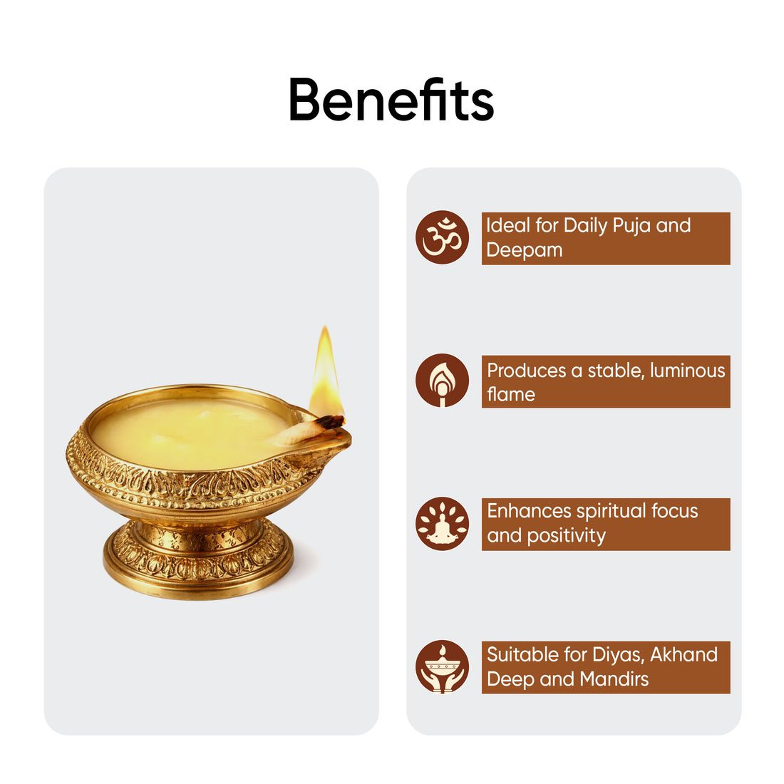 Paraayan Diya Batti Cotton Wicks | 500 Pieces | Batti for Diya | Pure Cotton Wicks for Pooja | Akhand Deep Lambi Batti Diya Wicks for Puja | Pack of 1