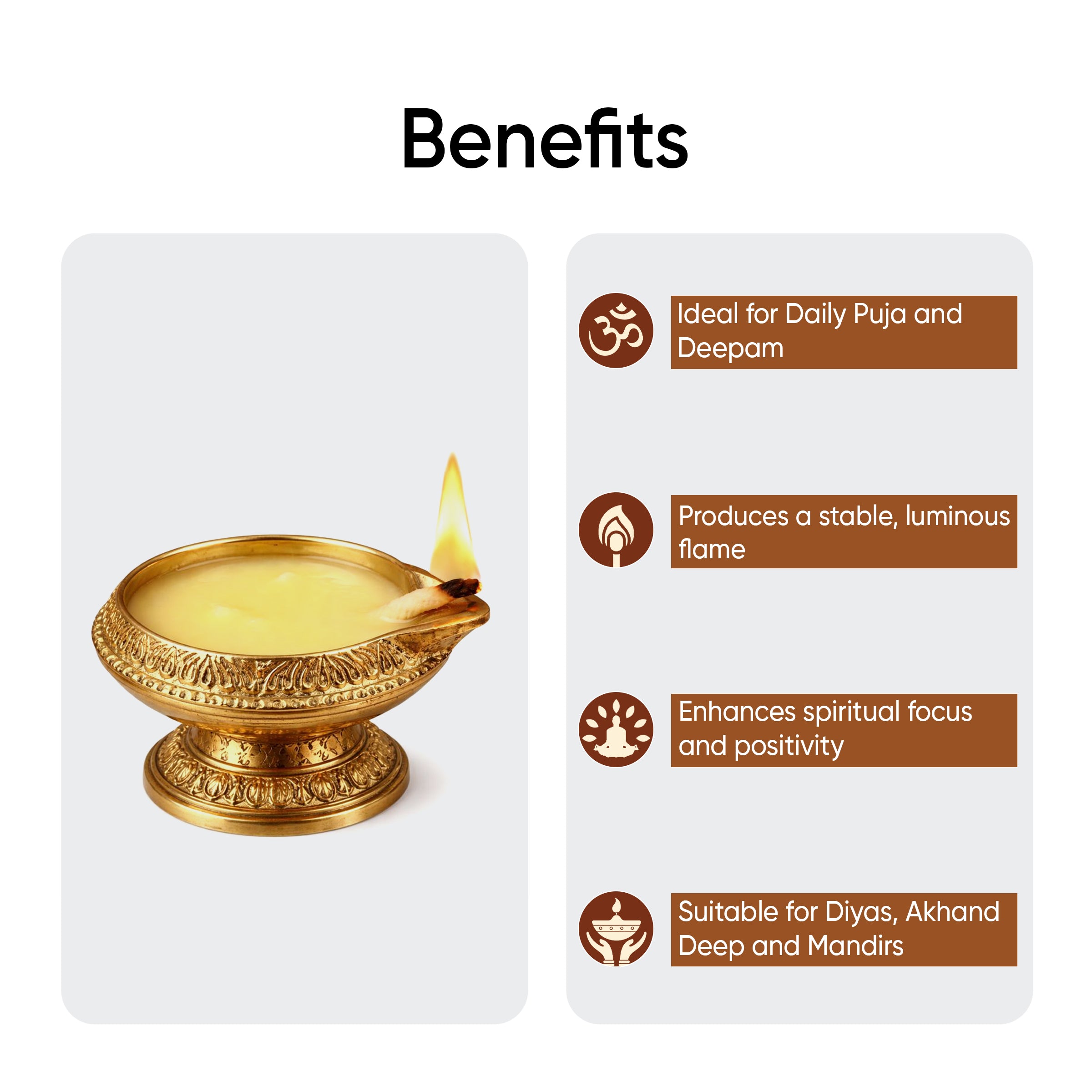 Paraayan Diya Batti Cotton Wicks | 500 Pieces | Batti for Diya | Pure Cotton Wicks for Pooja | Akhand Deep Lambi Batti Diya Wicks for Puja | Pack of 1