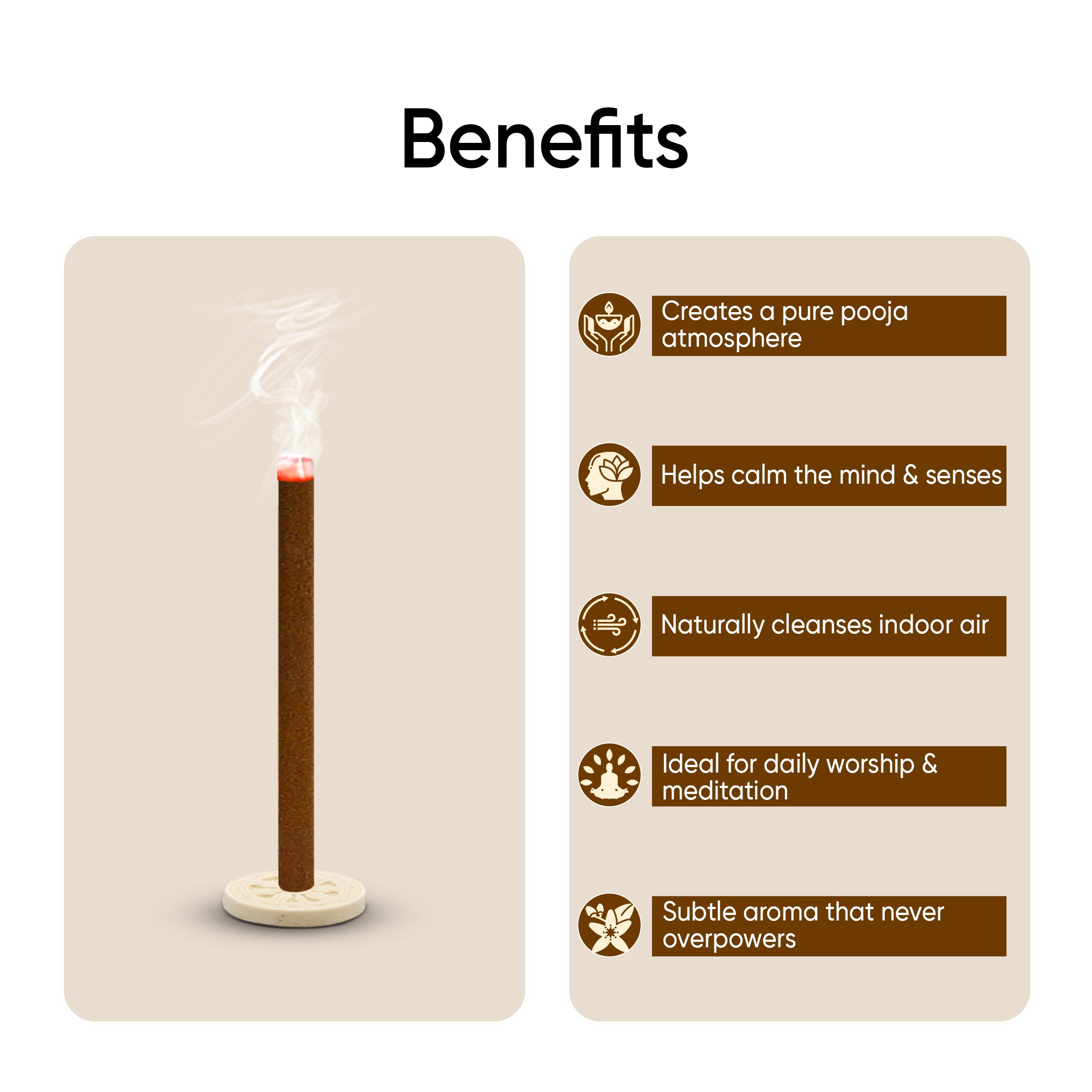 Paraayan Pure Sandalwood Dhoop Sticks I Bambooless & Charcoal-Free | 40 Long Sticks with Dharma Rath Chakra Dhoop Stand | Pure Natural Sandalwood Aroma for Pooja, Meditation & Havan