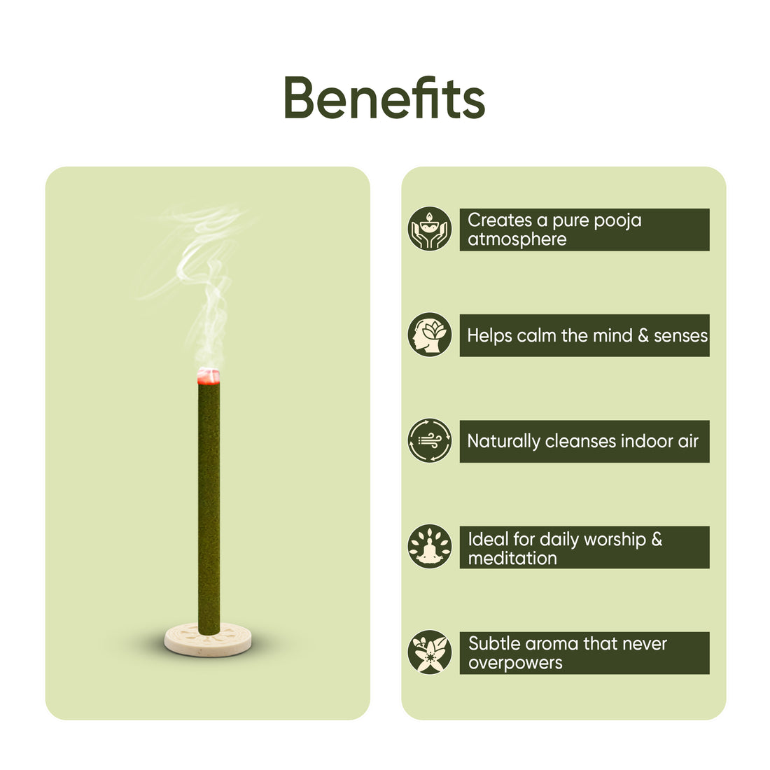 Paraayan Pure Mogra Dhoop Sticks I Bambooless & Charcoal-Free | 40 Long Sticks with Dharma Rath Chakra Dhoop Stand | Pure Natural Mogra Chandan Aroma for Pooja, Meditation & Havan