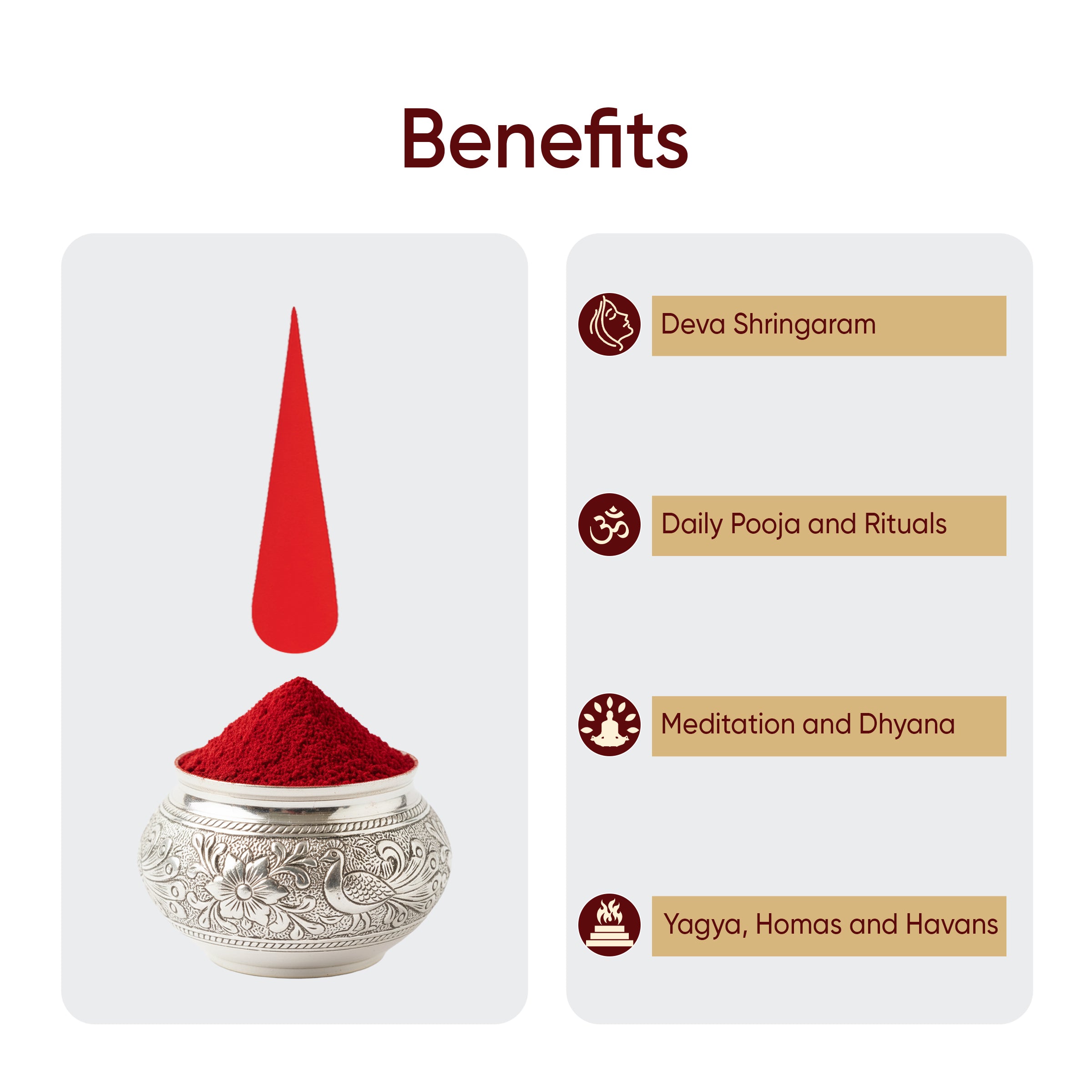 Paraayan Upaanga Pure Kumkum Powder 50g | 100% Natural &amp; Chemical-Free Tilak Powder for Pooja &amp; Festivals