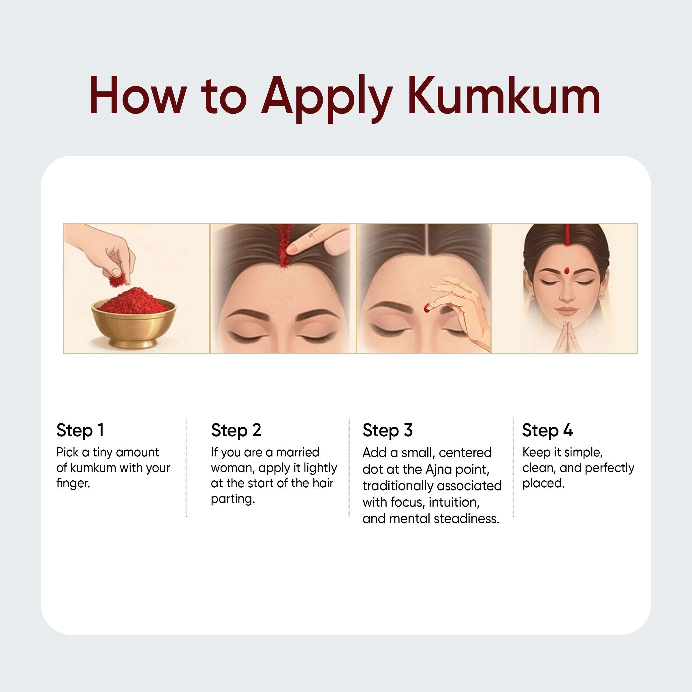 Paraayan Upaanga Pure Kumkum Powder 50g | 100% Natural &amp; Chemical-Free Tilak Powder for Pooja &amp; Festivals