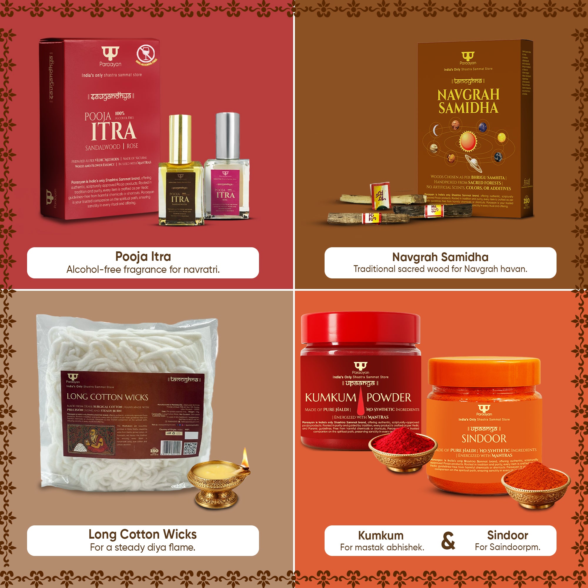 Paraayan Premium Navratri Pooja Kit | Complete Durga Navratri Puja Samagri Set for Home Temple