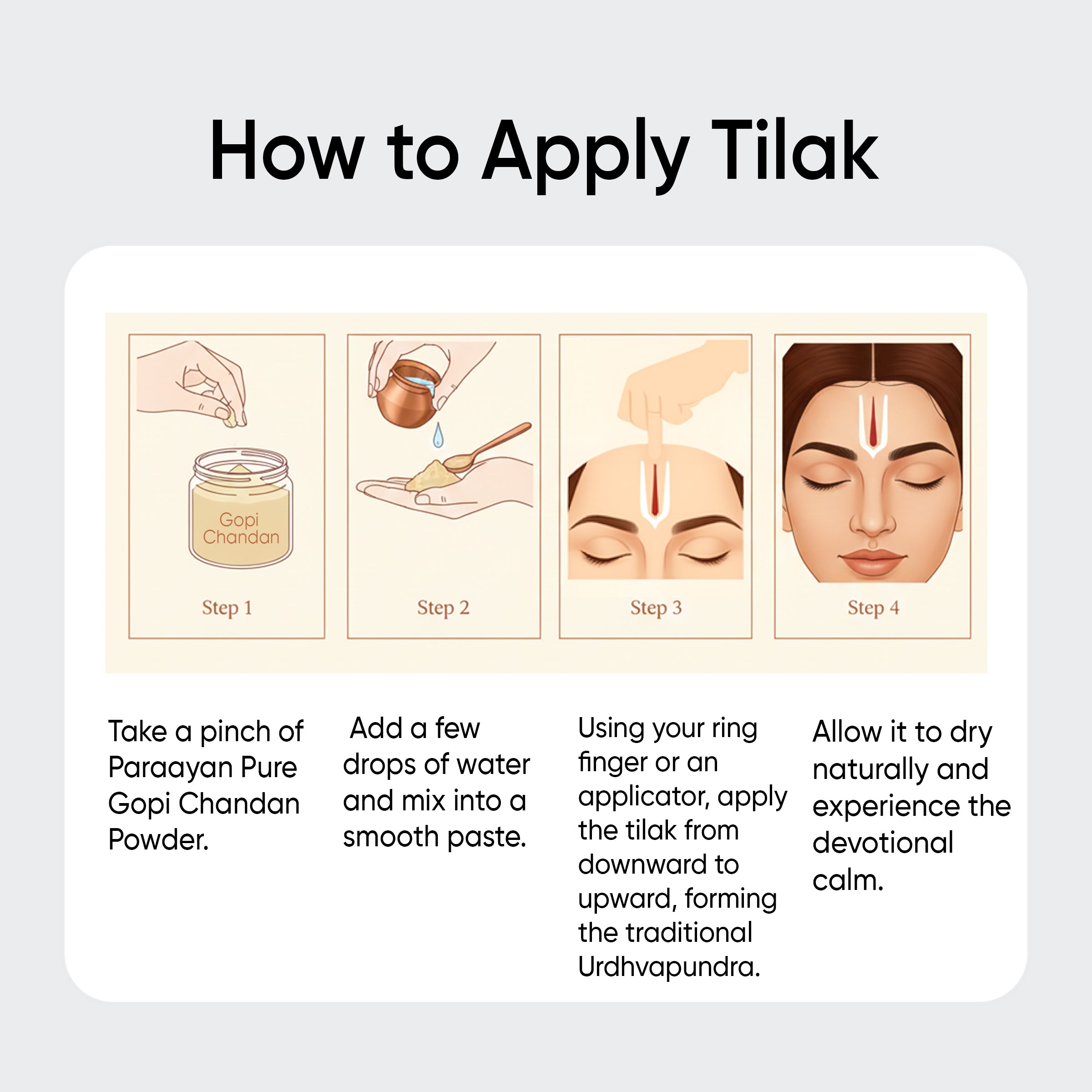 Gopi Chandan | Extracted from Gopi Talab | Mixed with Braj Raj | For Daily Tilak and Pooja | Krishna Vishnu Ram Tilak | Natural and Pure