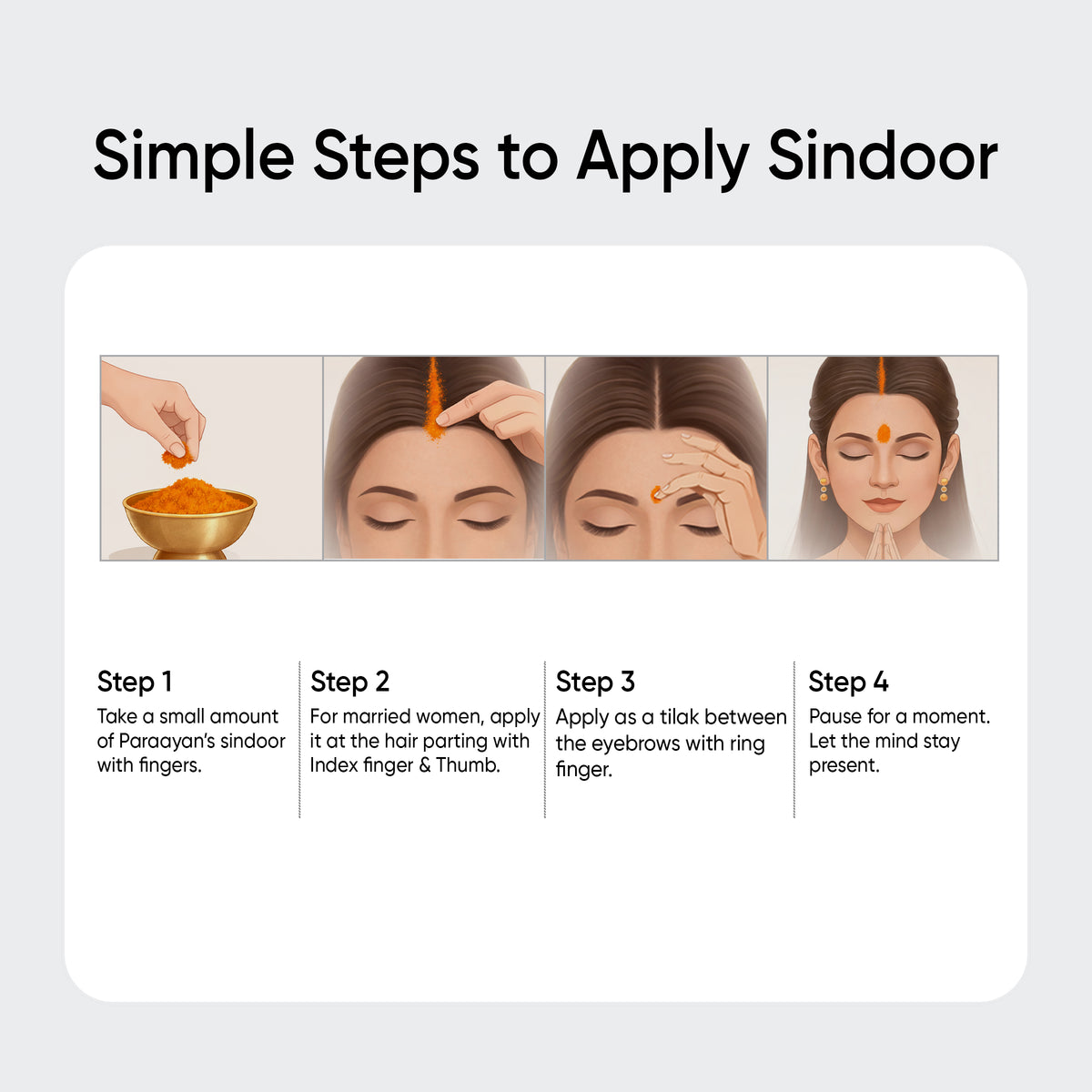 Paraayan Shuddh Sindoor for Pooja | Pure Turmeric & Limestone | For Shri Ganesha, Maa Durga, Maa Kali, Maa Lakshmi, Maa Saraswati, Maa Parvati & Hanuman Pooja | Mantra Energized Traditional Sindoor