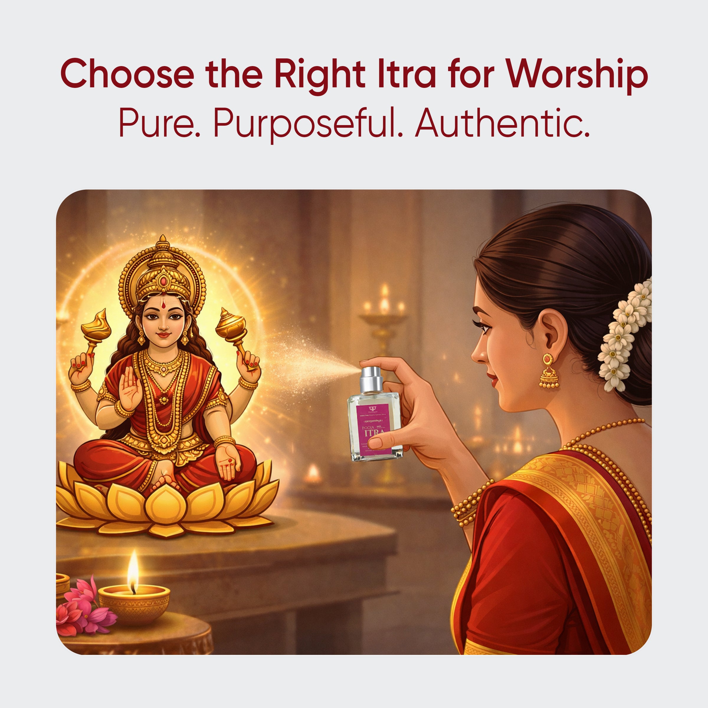 Paraayan Pure Natural Itra for Pooja – Chandan & Gulab | Set of 2 | 20ML | No Alcohol | Premium Spray Bottles | Shastra Sammat Fragrance for Worship &amp; Daily Use | Safe on Skin