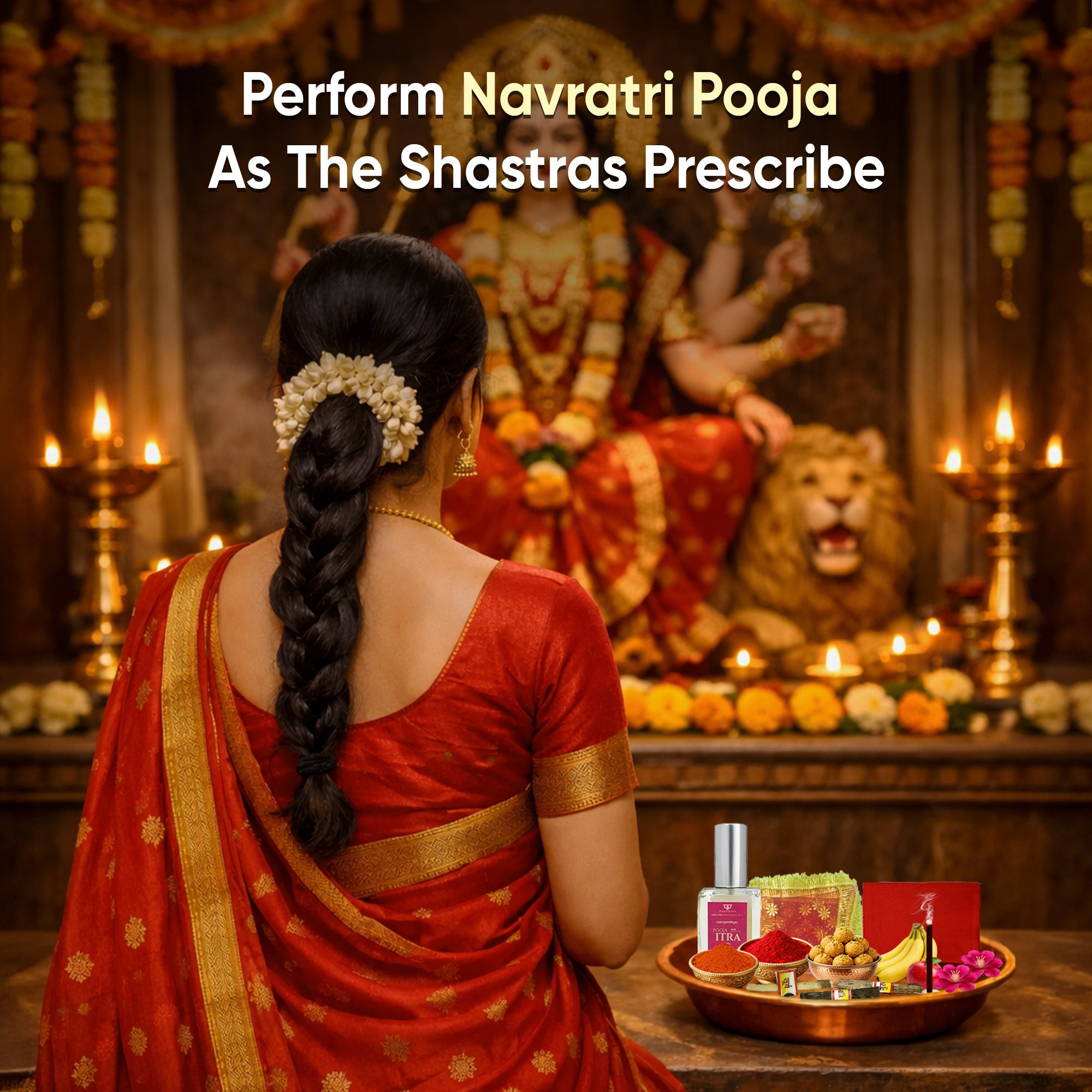 Paraayan Premium Navratri Pooja Kit | Complete Durga Navratri Puja Samagri Set for Home Temple