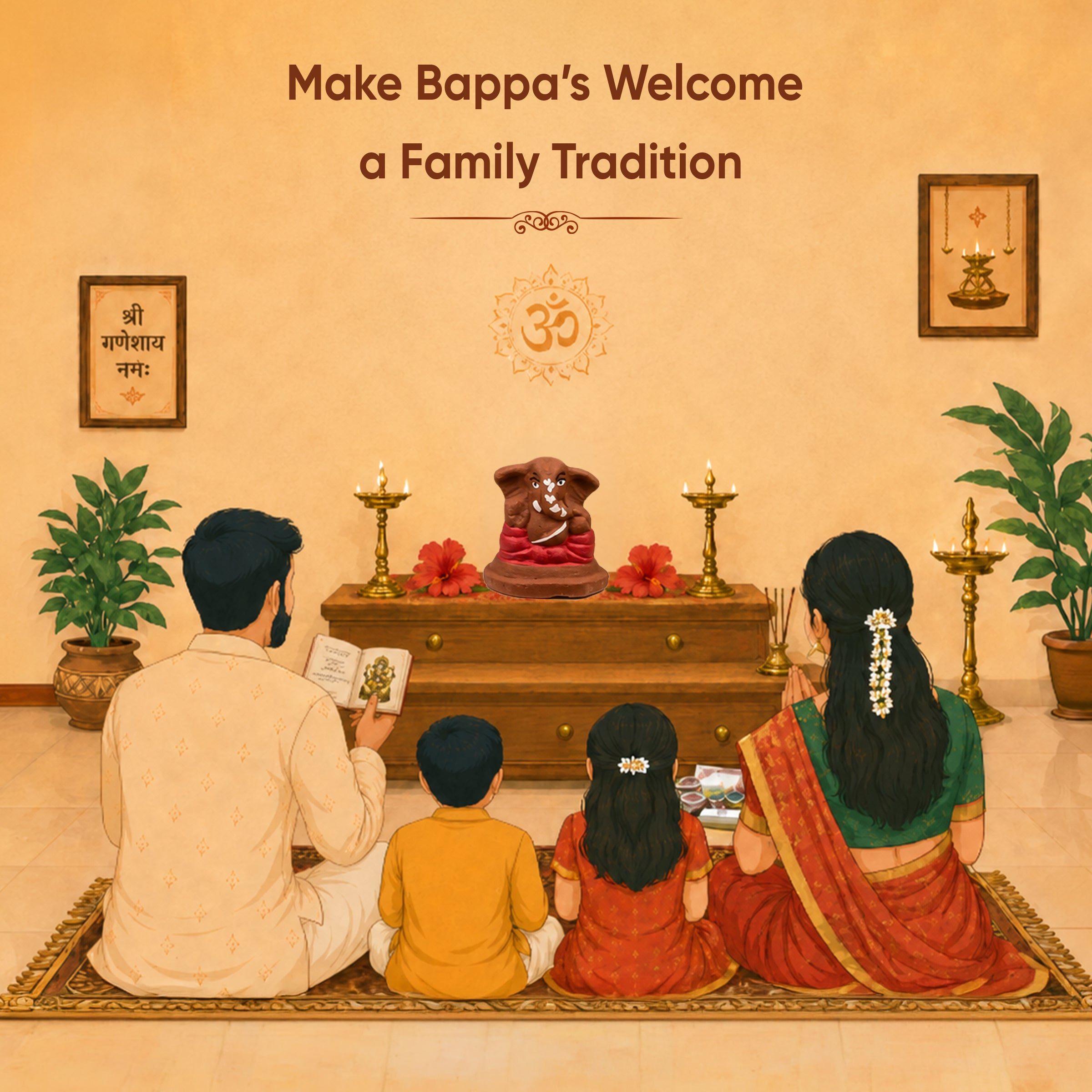 Paraayan Complete Ganesh Chaturthi Puja Kit for Ganesh Chaturthi Puja | 17 Sacred Puja Items with Eco-Friendly Ganesha Murti | Made as per Ganesh Purana | Ganesh Chaturthi Puja Samagri Kit Includes Puja Vidhi Book | Complete Ganpati Pujan Kit