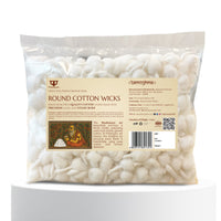 Paraayan Pure Round Cotton Diya Wicks for Pooja | 250 Pieces | Akhand Deep Batti for Puja