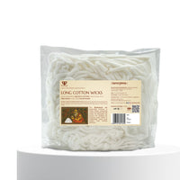 Paraayan Pure Long Cotton Diya Wicks for Pooja | 250 Pieces | Akhand Deep Lambi Batti for Puja