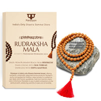 Paraayan Certified Natural Pure Panchmukhi Rudraksha Mala with 108 Beads, 7.5 mm  Rudraksha Beads Size (Approx) | Perfect For Pooja Meditation & Jaap Mala | Pack of 1