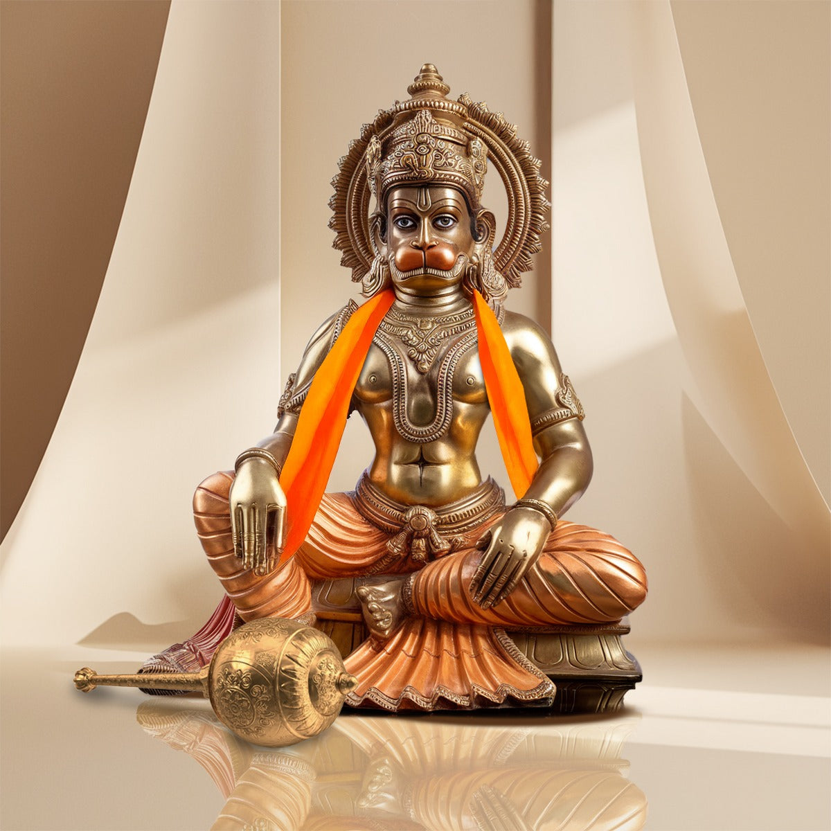 Paraayan Bhagwa Vastra For Puja | 1.25 Meter Long | Sacred Orange Cloth For Mandir, Home Temple | Pack of 1 (Orange Pooja Cloth)