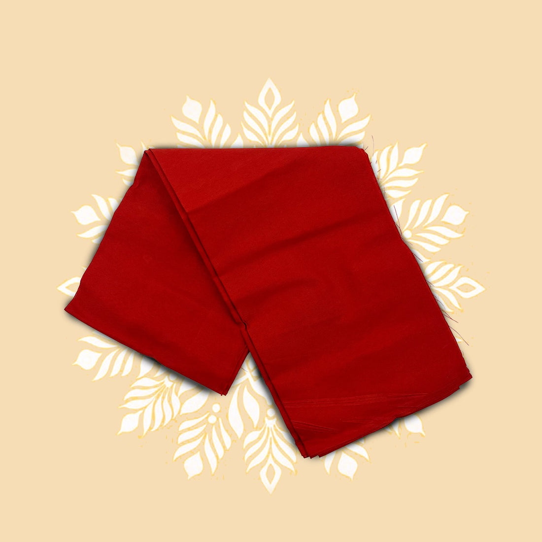 Paraayan Nav-Vastra Red Pooja Cloth | Handwoven from Fine Fabric, Cotton Puja Kapda for Home Temple | Pack of 1 | 1.25 Meter Pooja Vastra (Red)