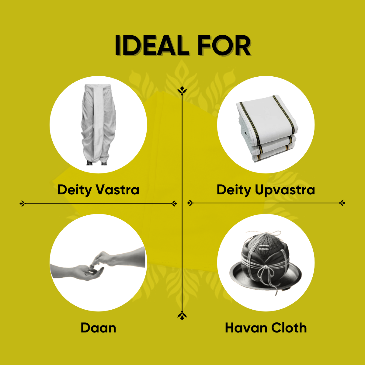 Paraayan Nav-Vastra Yellow Cloth |  1 Pack, 1.25 Meter