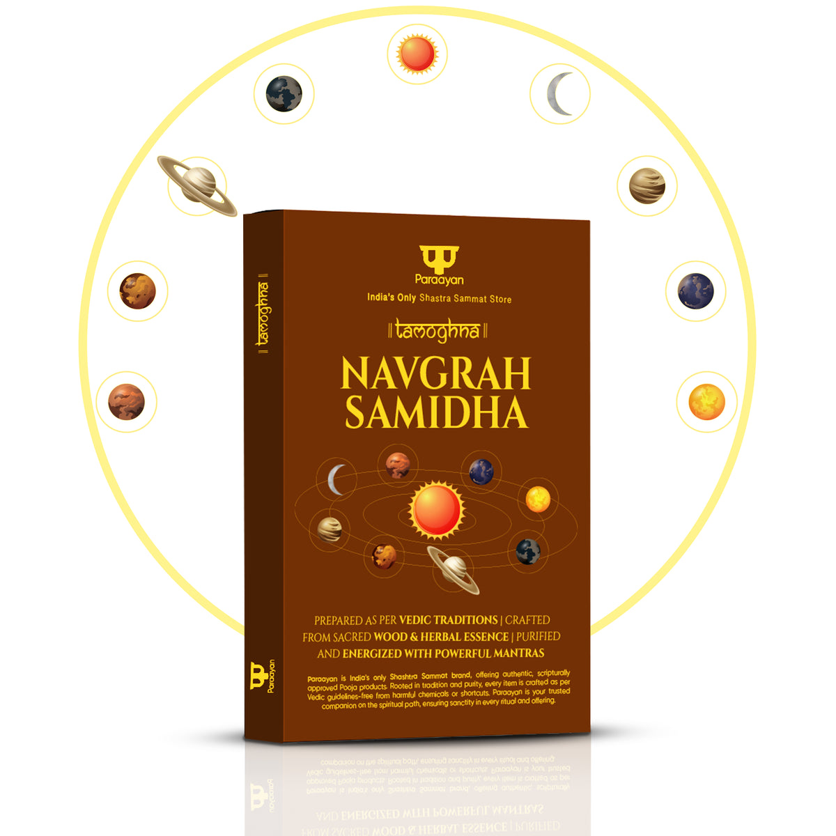 Paraayan Navgrah Samidha for Hawan &amp; Pooja | Pack of 9 Sacred Woods | Natural &amp; Chemical-Free | Shastra Sammat for Rituals &amp; Hawan | Woods for Surya, Chandra, Mangal, Budh, Guru, Shani, Rahu and Ketu