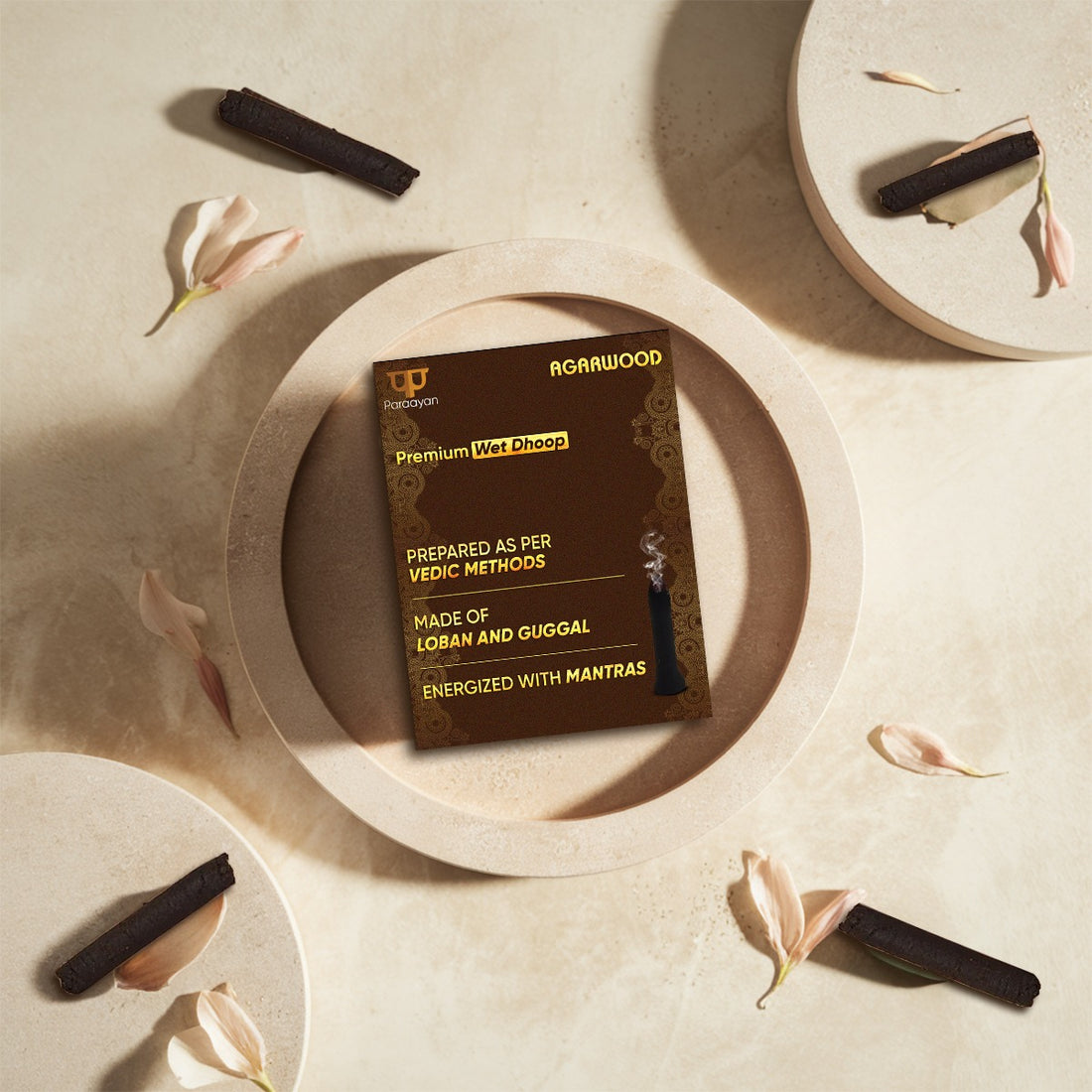 Paraayan Energized Wet Dhoop | 20 Pieces | Pack of 2 | Sacred Incense Sticks For Puja, Mandir, Home | Peaceful Fragrance