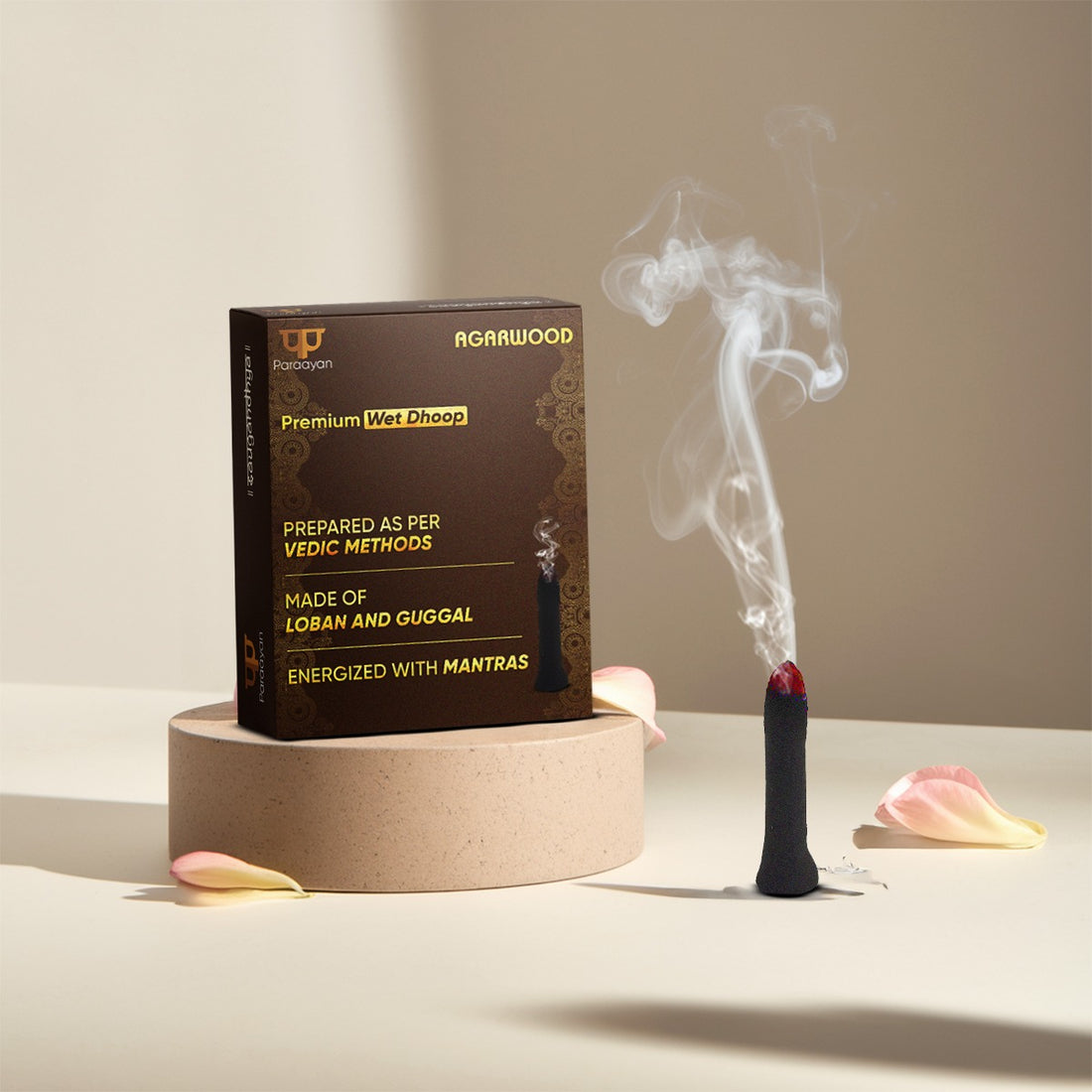 Paraayan Energized Wet Dhoop | 10 Pieces | Pack of 1 | Sacred Incense Sticks For Puja, Mandir, Home | Peaceful Fragrance