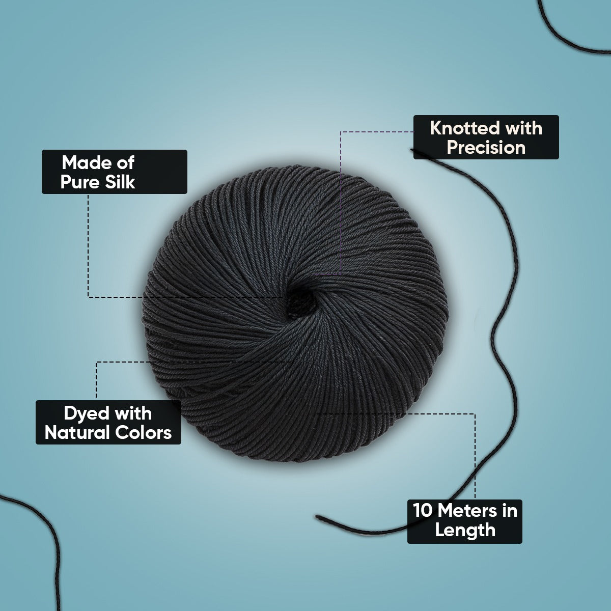 Paraayan Kaala Kudrishti Maarak Sootra | 10 Meter | Pack of 2 | Kaala Dhaga Nazar Suraksha Kavach Blessed with Mantras| Powerful Black Thread For Shielding Against Negative Energies